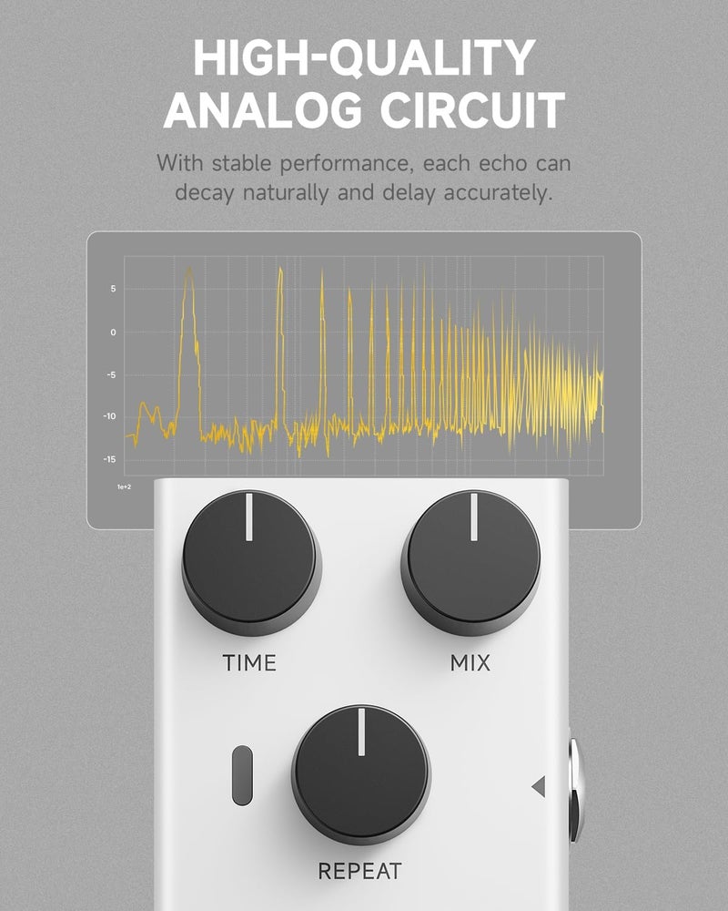 Donner EMBARK 01 ECHO Delay Guitar Pedal, DIY Shell, Electric Guitar, Analog Guitar Effect Pedal, true bypass - Image 5